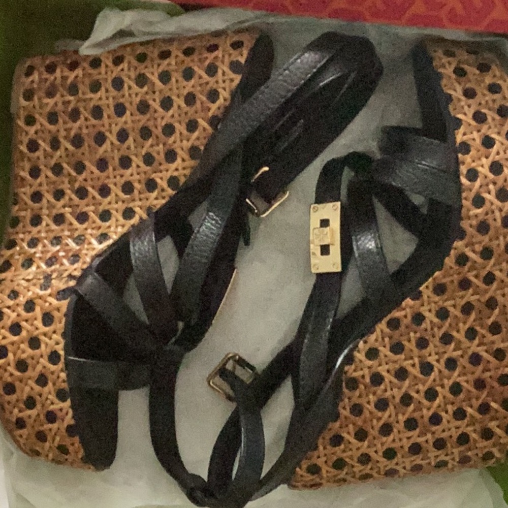 Tory Burch Dalcin Wedge Leather Sandal